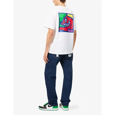 Icecream Mens Pop Art Dog Graphic-print Cotton T-shirt White In White