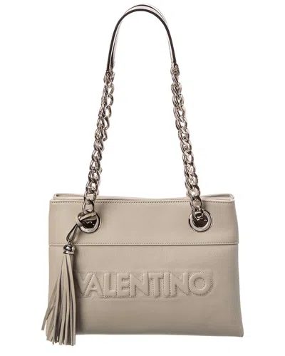 Valentino By Mario Valentino Kali Embossed Leather Shoulder Bag In Grey