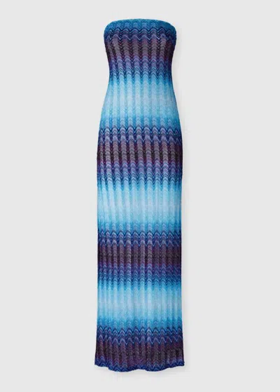 Missoni Long Cover-up Without Straps In Blue/purple