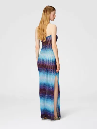 Missoni Long Cover-up Without Straps In Blue/purple