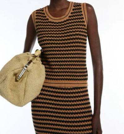 Weekend Max Mara Sleeveless Knitted Vest In Deserto
