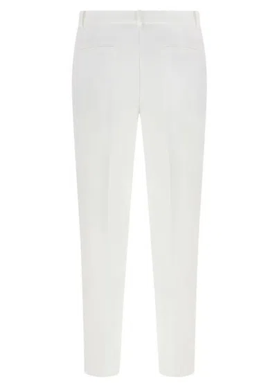 Pinko Tailored White Trousers With Side Pockets In White