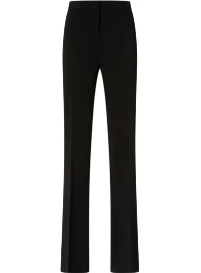 Pinko Flattering Tailored Trousers With Classic Waistband In Black