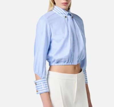 Shop Elisabetta Franchi Shirts In Clear Blue