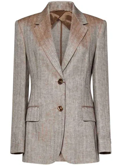 Shop Max Mara Jackets In Brown