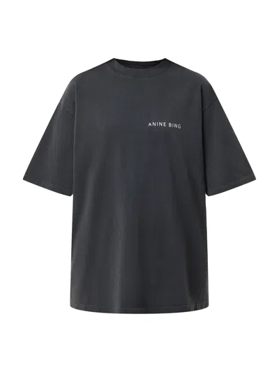 Shop Anine Bing Kent Tee Twisted Snake In Washed Black