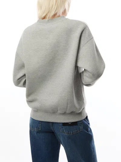 Anine Bing Spencer Logo Print Sweatshirt In Grey Melange