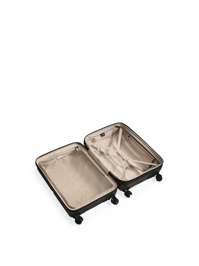 Antler Single Stripe Medium Suitcase In Black