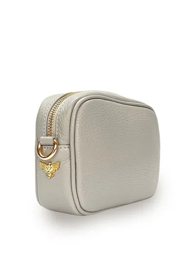 Apatchy London The Mini Tassel Phone Bag In Light Grey