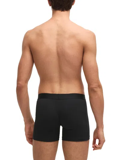 Hugo Boss Boss Underwear 3 Pack Long Boxer Briefs In Black