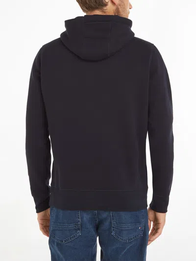 Tommy Hilfiger Hoodie À Logo En Coton Biologique In Black