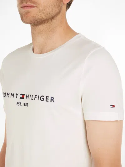 Tommy Hilfiger Mens Core Tommy Logo T-shirt In White