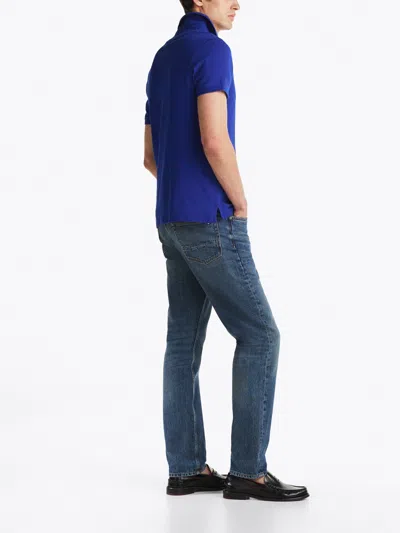 Tommy Hilfiger 1985 Regular Fit Stretch Cotton Polo In Wedge Blue