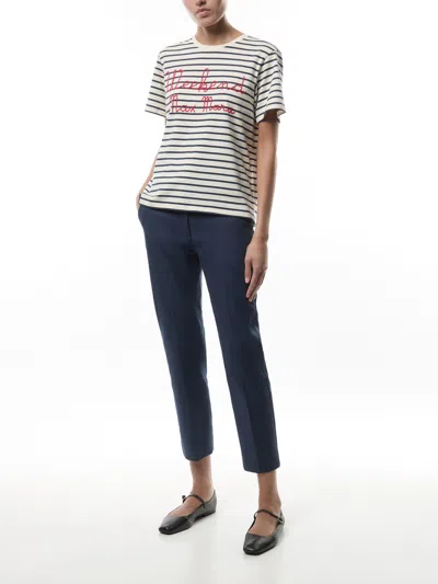 Weekend Max Mara Vite Cigarette Pants In Navy