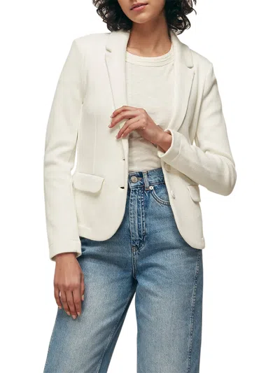 Whistles Slim Jersey Jacket In Ivory