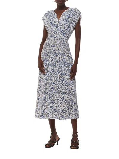 Whistles Flaming Leopard Print Dress, Size 10 In Ivory/multi