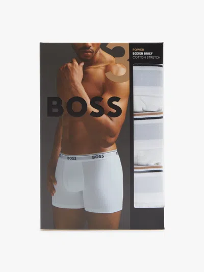 Hugo Boss Boss Underwear 3 Pack Trunks White In White