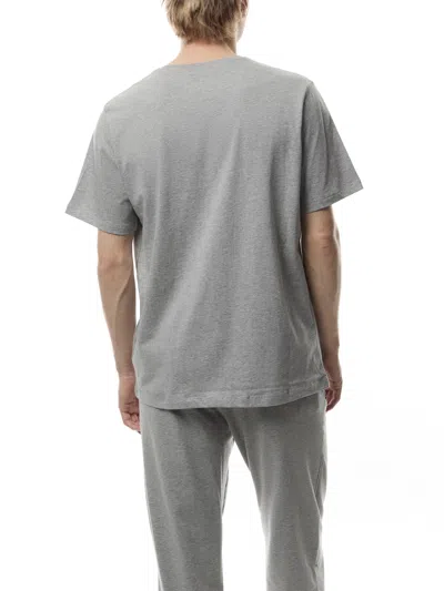 Hugo Boss Mens Boss Logo-embroidered Regular-fit Stretch-cotton T-shirt In Gray