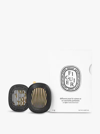 Diptyque Baies Car Diffuser And Refill In Black