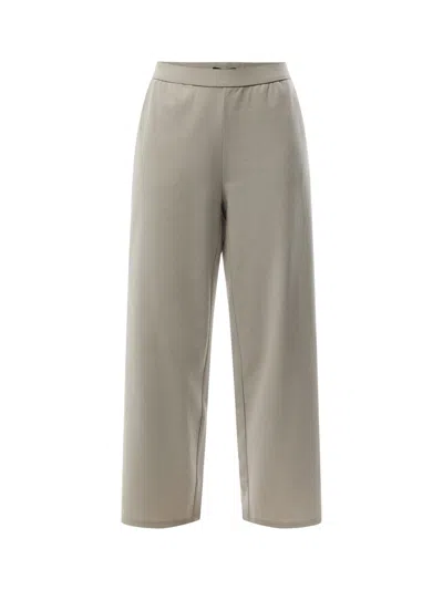 Eileen Fisher Wide Ankle Pant Cotton Blend In Chalk
