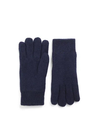 Barbour Carlton Stretch Wool Gloves In Navy