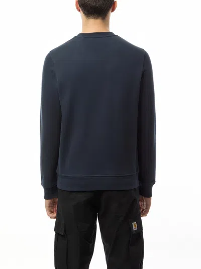 Belstaff Logo Print Jersey Sweatshirt In Navy