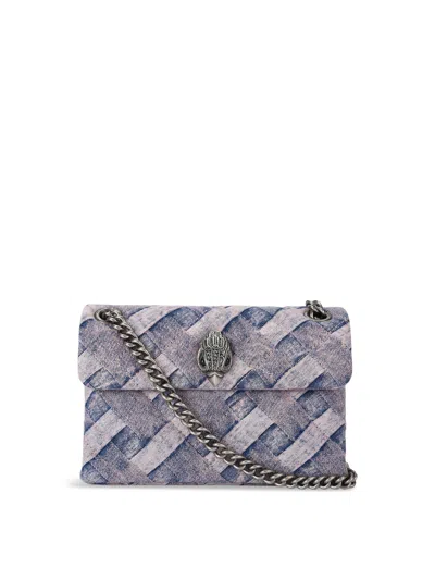 Kurt Geiger Mini Denim Kensington Shoulder Bag In Pink