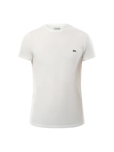 Lacoste Basic Crew Neck Sport Tee In White