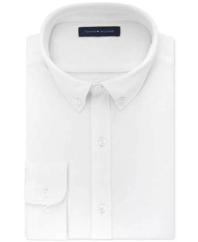 Tommy Hilfiger Men's Classic-fit Non-iron Solid Dress Shirt In White