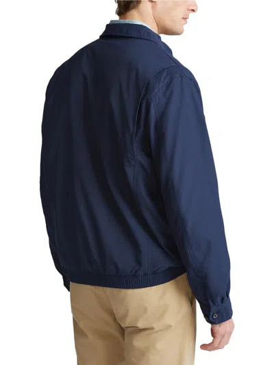 Polo Ralph Lauren Cotton Gabardine Bomber Jacket In Blue