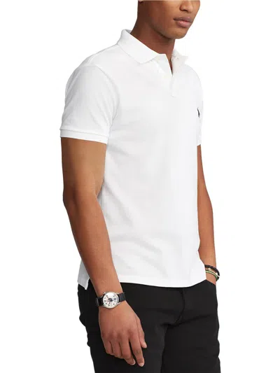 Polo Ralph Lauren Ralph Lauren Custom Slim Fit Stretch Mesh Polo Shirt In White