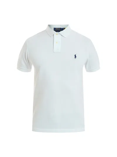 Polo Ralph Lauren Ralph Lauren Custom Slim Fit Stretch Mesh Polo Shirt In White