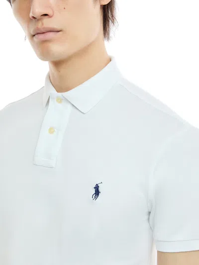 Polo Ralph Lauren Ralph Lauren Custom Slim Fit Stretch Mesh Polo Shirt In White