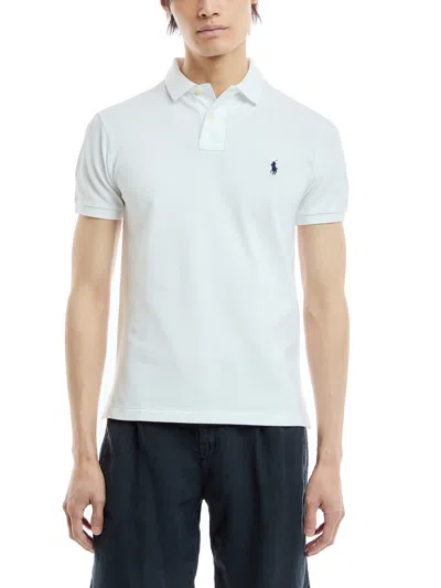 Polo Ralph Lauren Ralph Lauren Custom Slim Fit Stretch Mesh Polo Shirt In White
