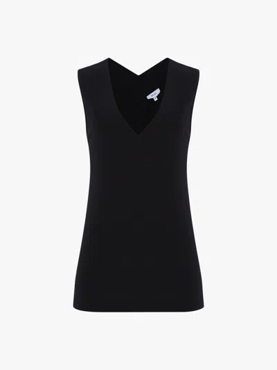 Reiss Taylor V-neck Shell Blouse In Black