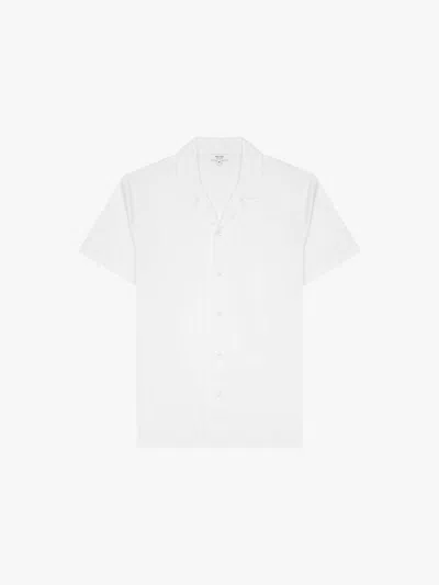 Reiss Caspa Mercerised Jersey Cuban Collar Shirt In White