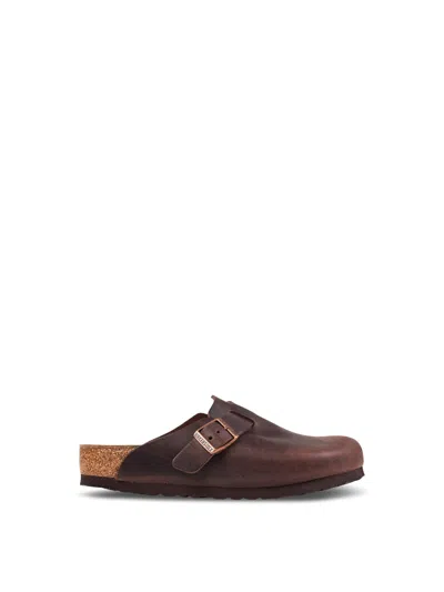 Birkenstock Boston Oiled Leather Mules In Multicolor