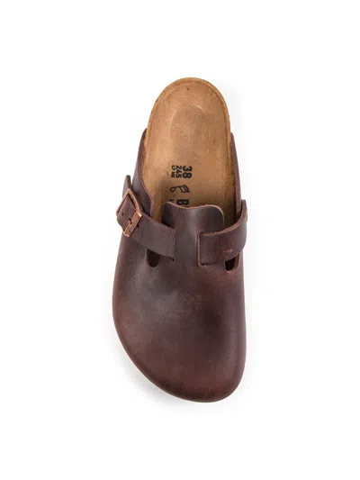 Birkenstock Boston Oiled Leather Mules In Multicolor