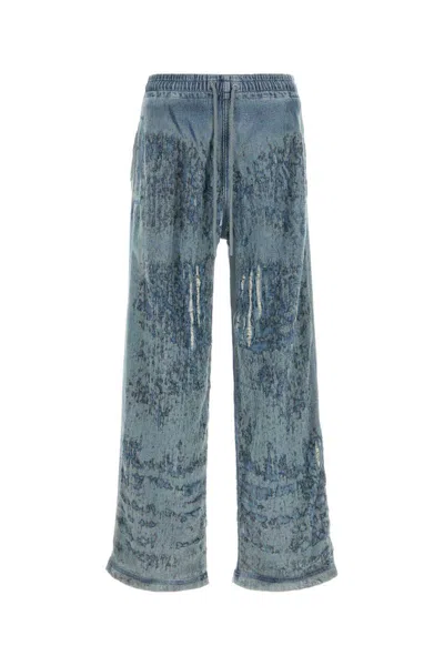 Diesel Stretch Denim Joggers In Blue