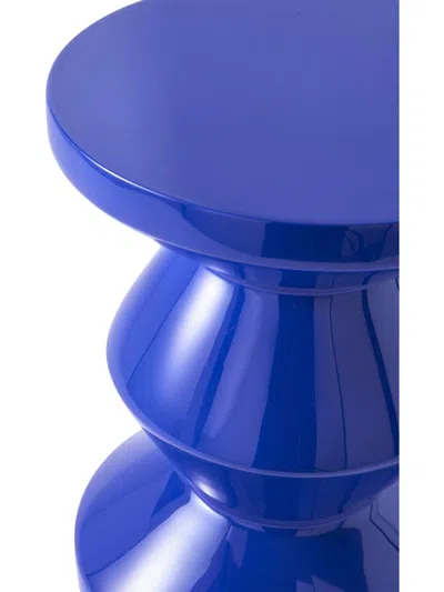 Polspotten Zig Zag Stool In Dark Blue