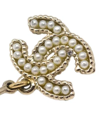 Pre-owned Chanel 2012 Cc Dangle Earrings In Gold