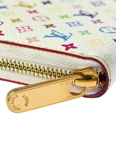 Pre-owned Louis Vuitton Monogram Multicolour Wallet In White