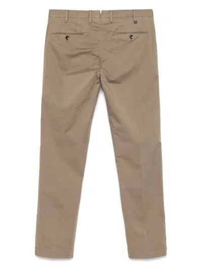 Pt Torino Mud Stretch Wool Pant In Brown