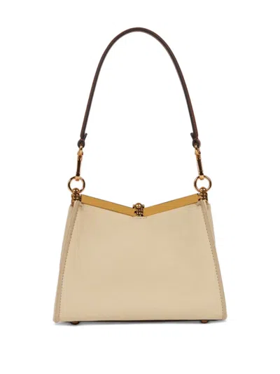 Etro Small Vela Shoulder Bag In Neutrals