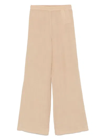 120% Lino Linen Trousers In Neutral