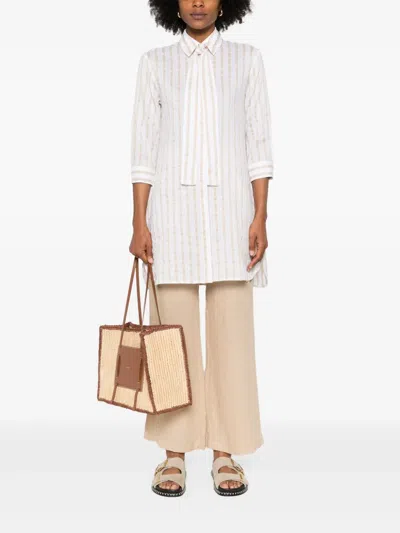 120% Lino Linen Trousers In Neutral
