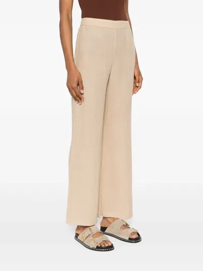 120% Lino Linen Trousers In Neutral