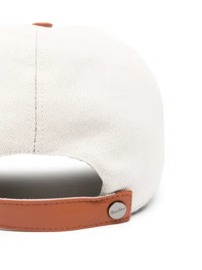 Borsalino Logo-embroidered Baseball Cap In Neutrals