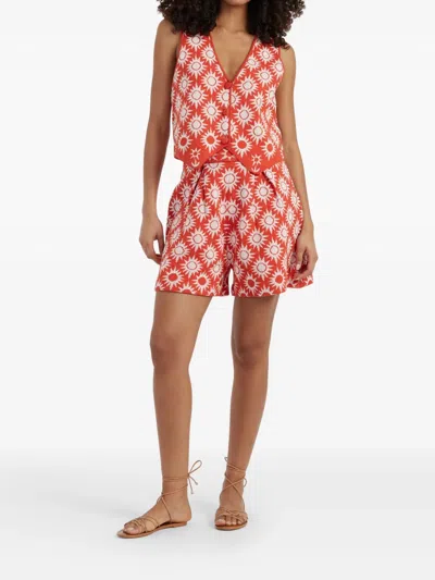 Chinti & Parker Patterned-jacquard Waistcoat In Orange