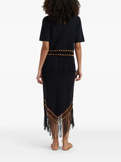Chinti & Parker Laura Beaded Skirt In Black